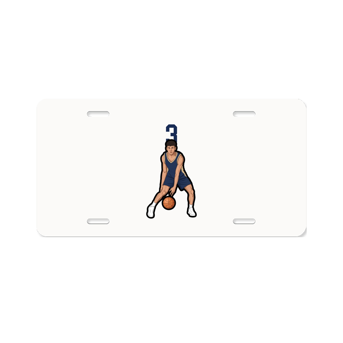 License Plate — Number Top in Classic