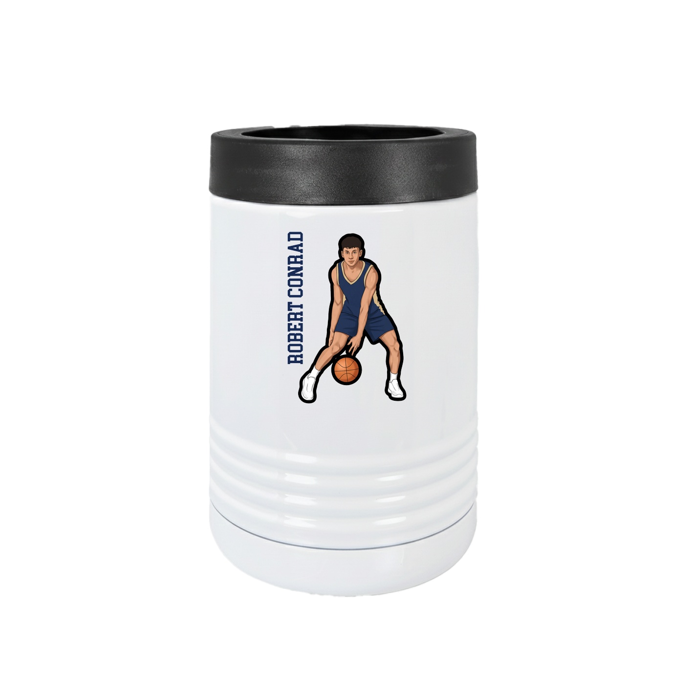 Beverage Holder — Name Vertical in White
