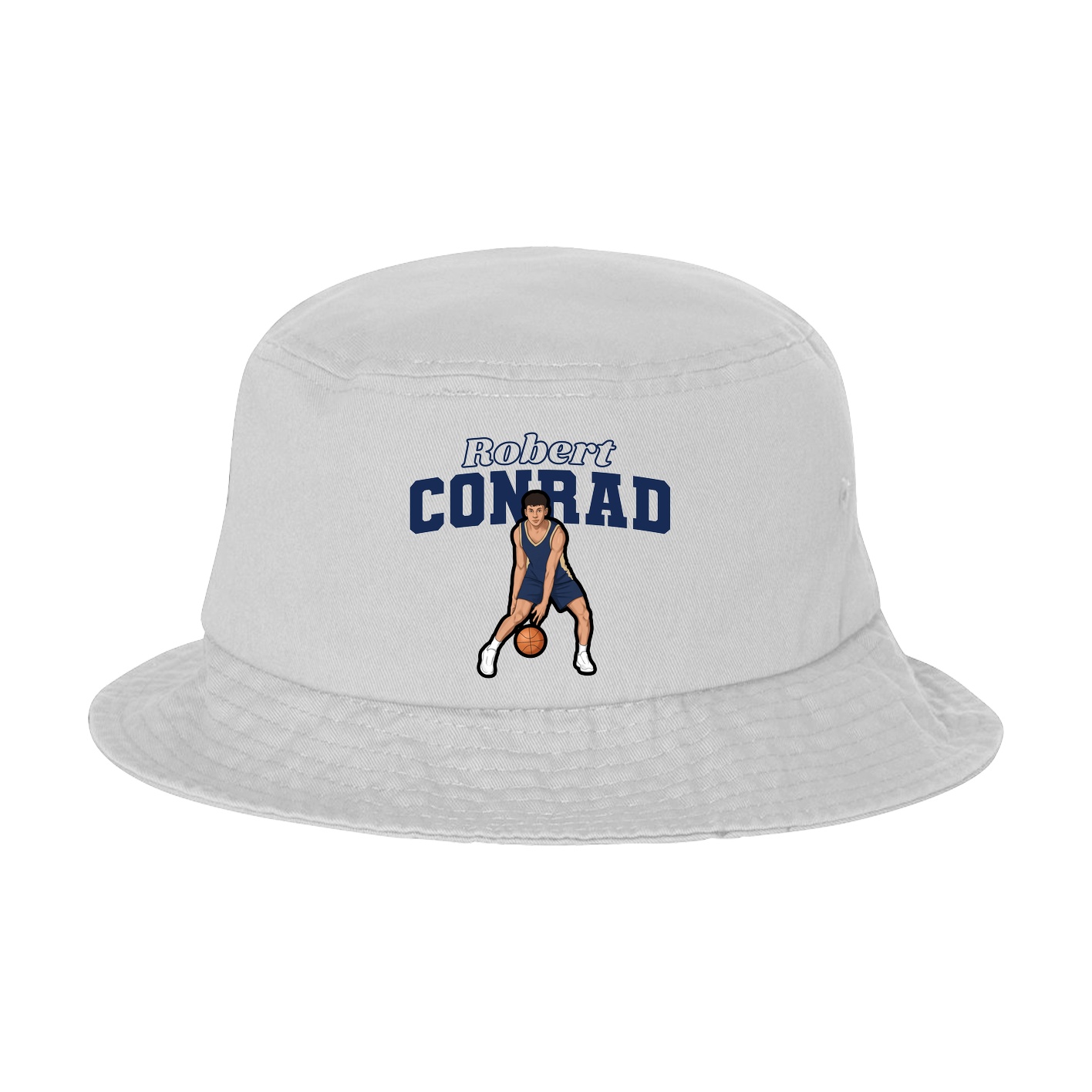 Bucket Cap — Name Arch in White