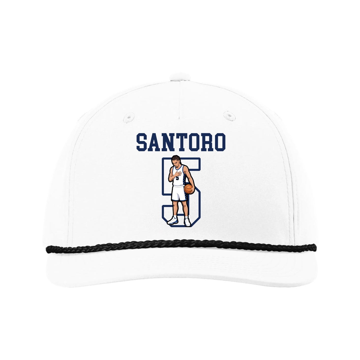 Five-Panel Classic Rope Cap — Shirsey in White