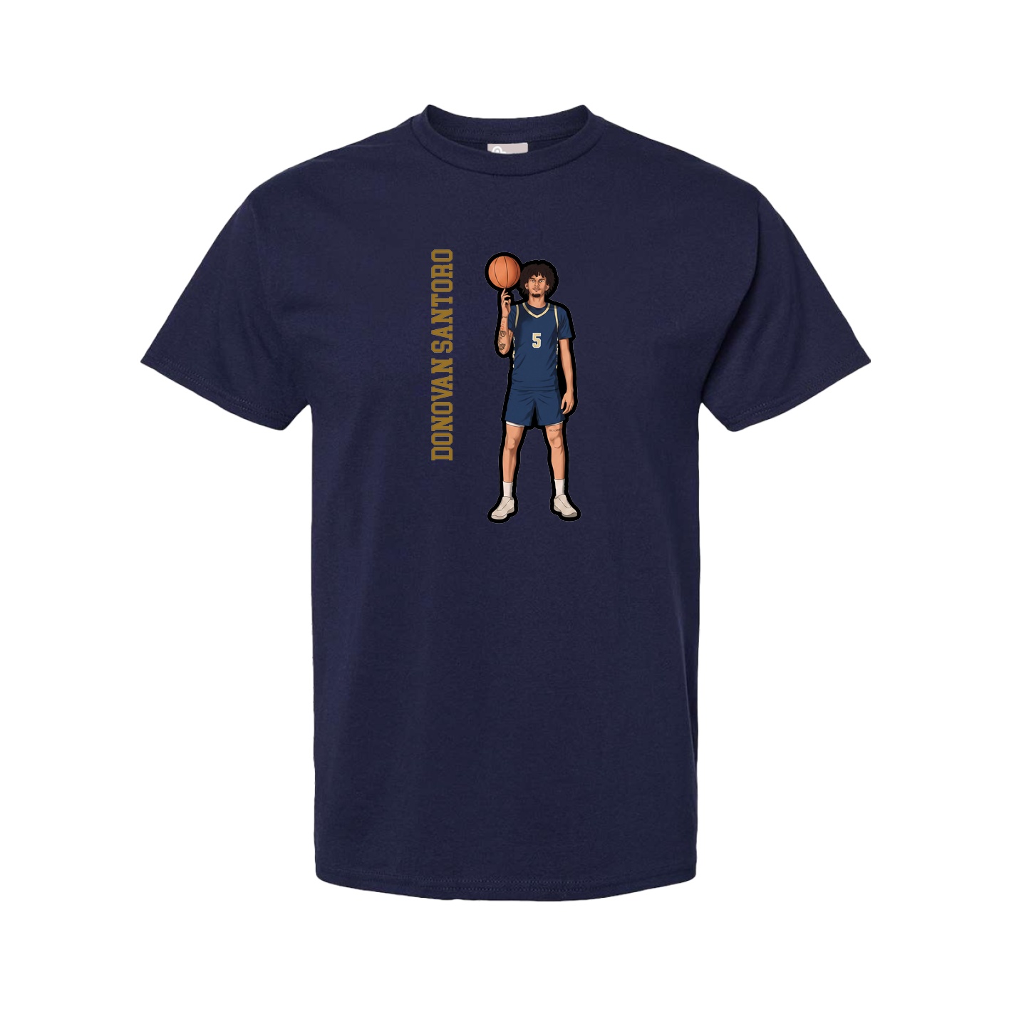 Youth Tee — Name Vertical in Navy