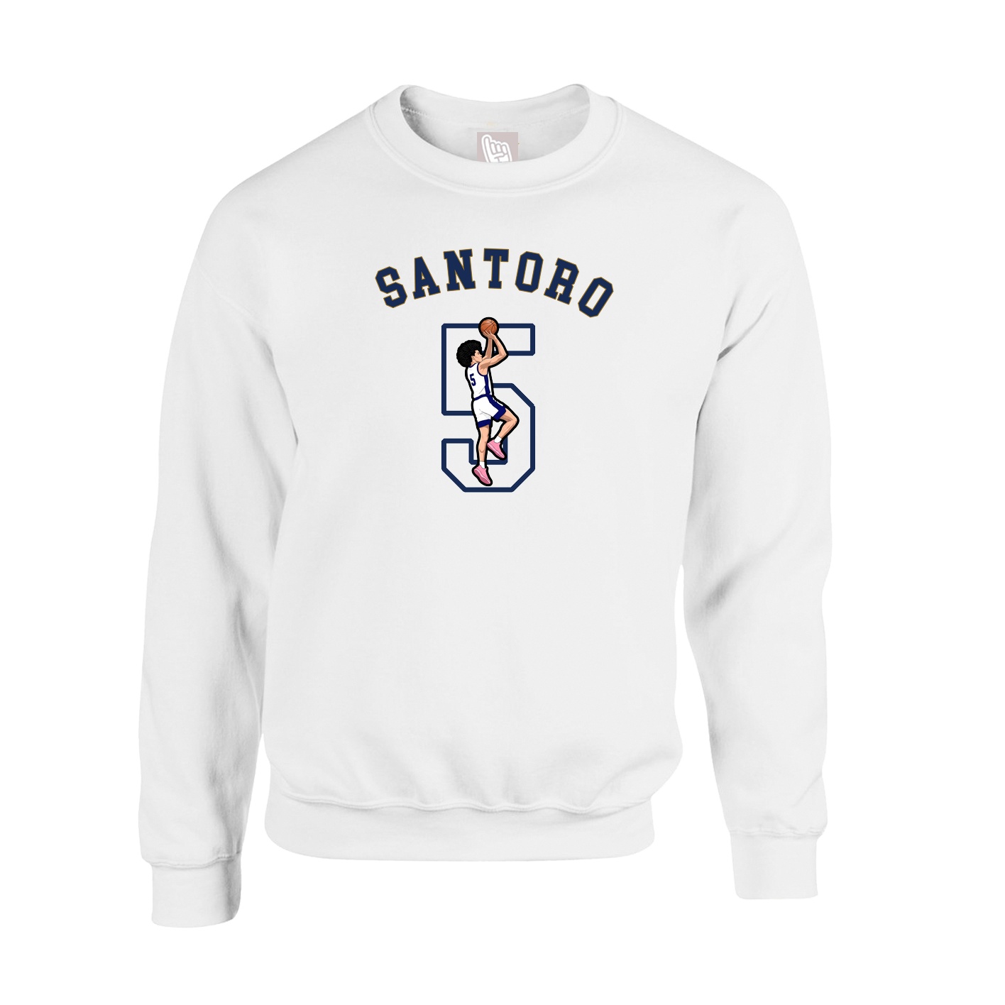 Fleece Crew — Shirsey Arch in White