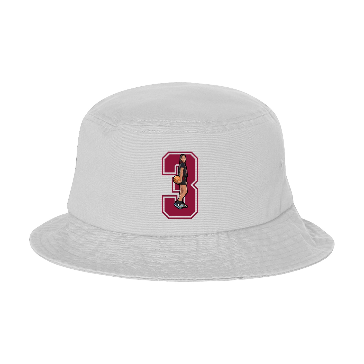 Bucket Cap — Number in White