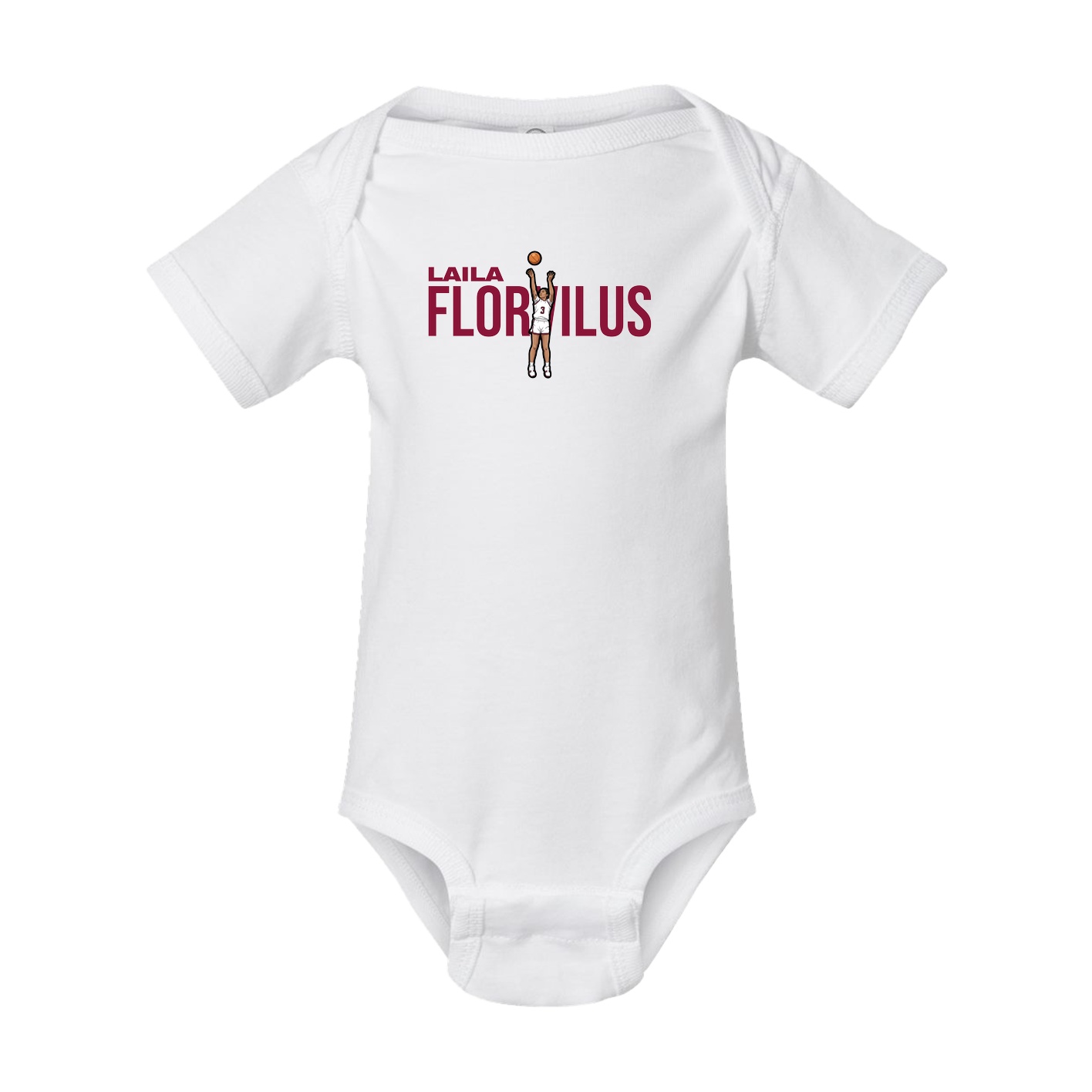 Baby Onesie — Player Name in White