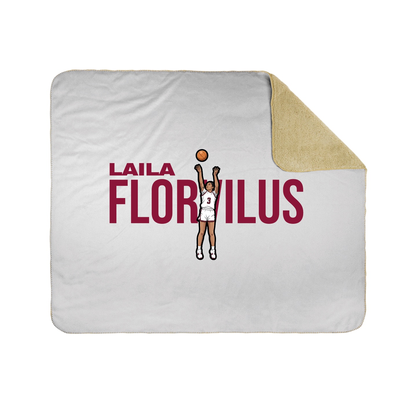 Throw Blanket — Player Name in White