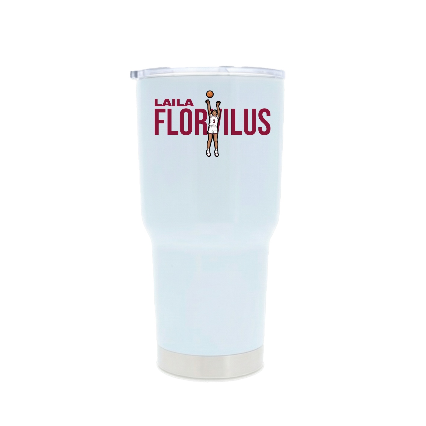 30oz Stainless Steel Tumbler — Player Name in White