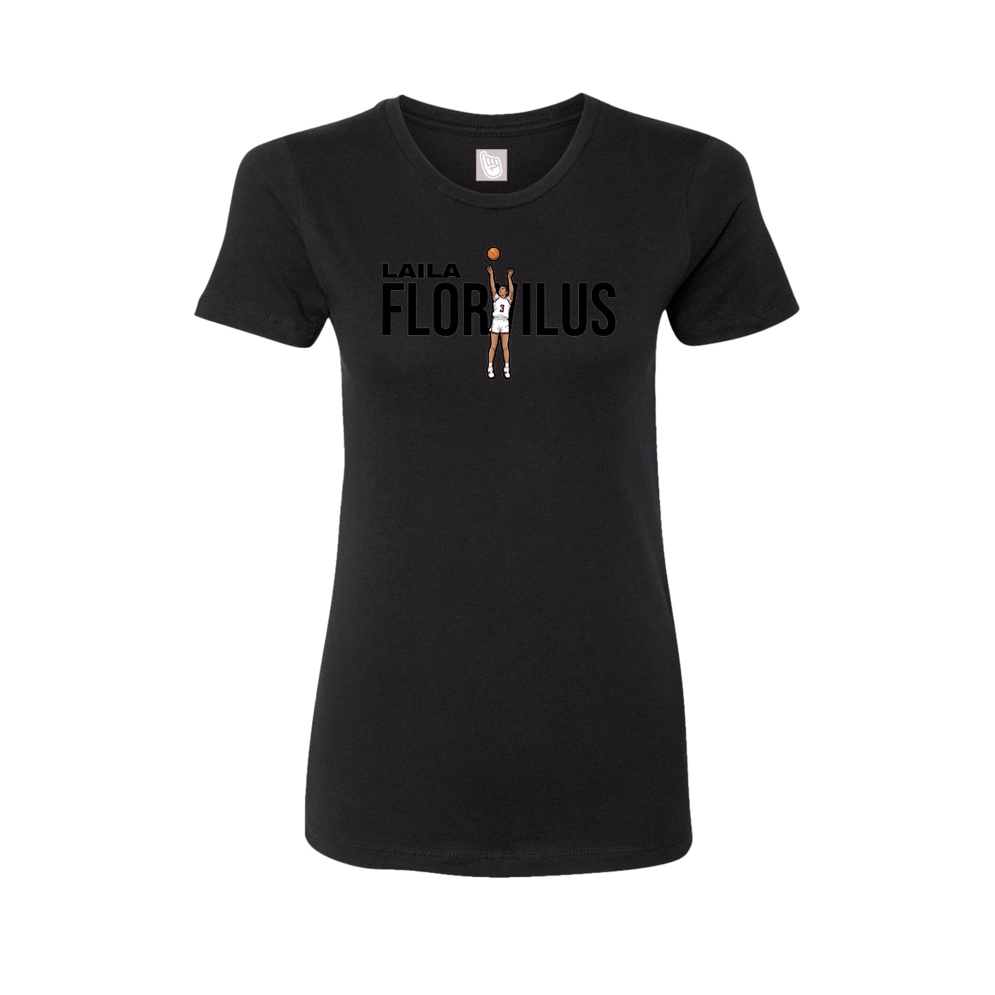 Fitted Women's Tee — Player Name in Black