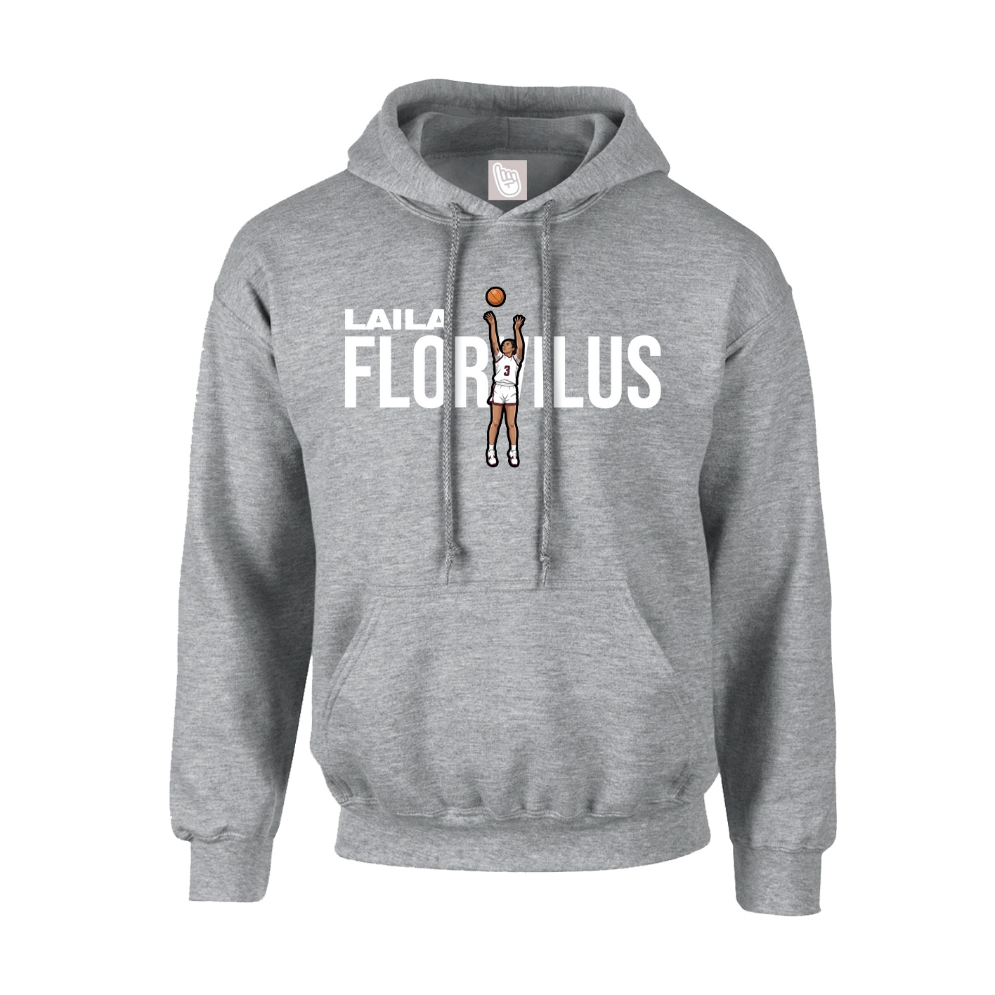 Hoodie — Player Name in Grey