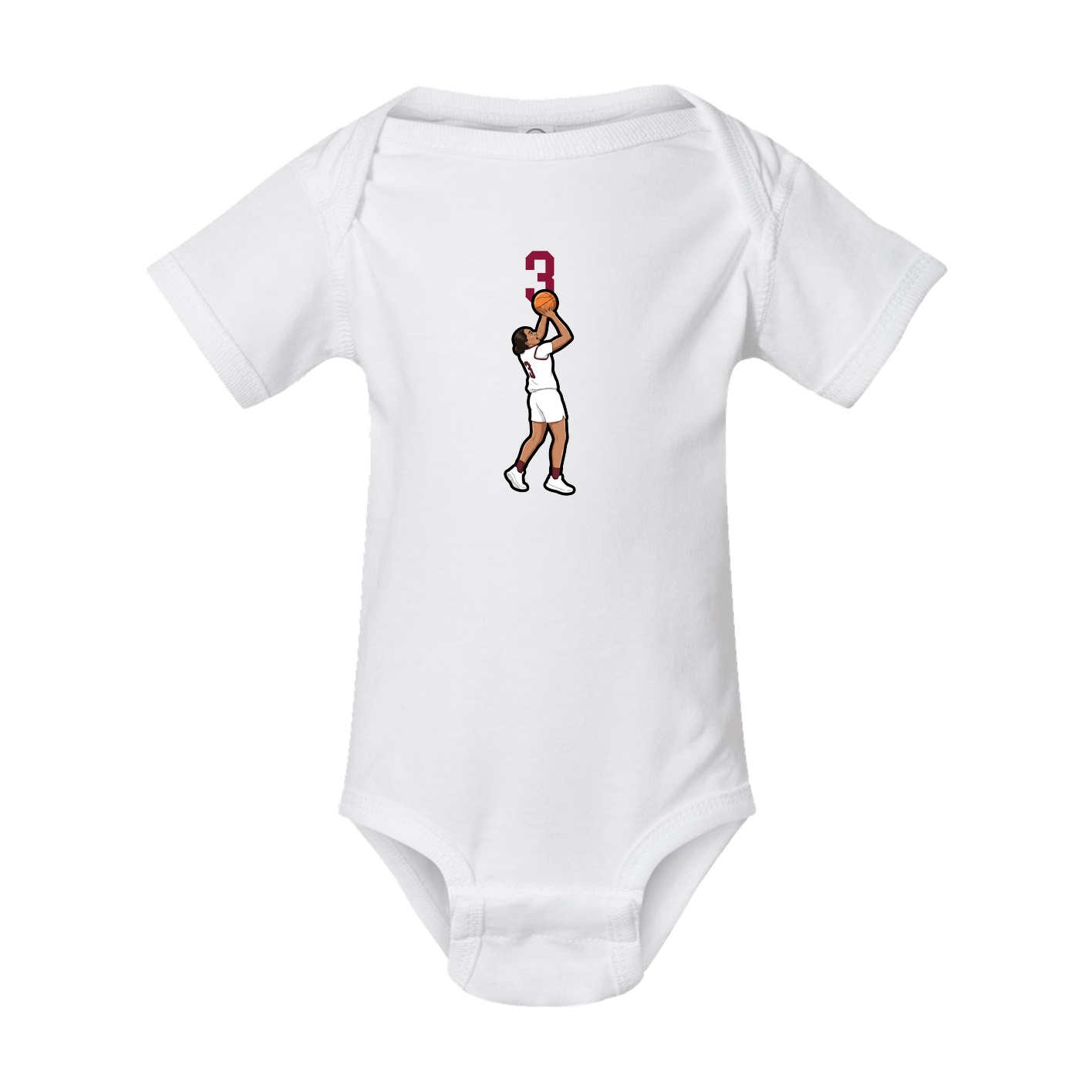 Baby Onesie — Number Top in White