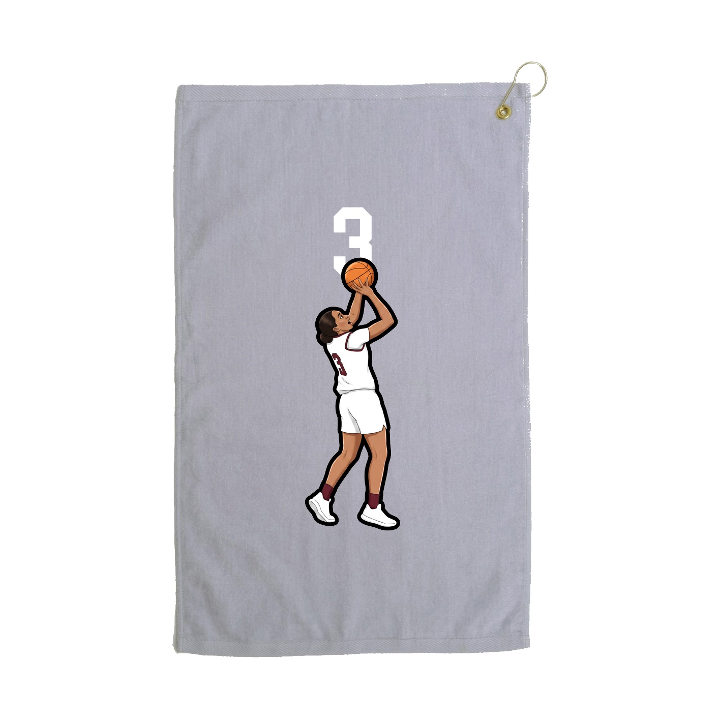Golf Towel — Number Top in Grey