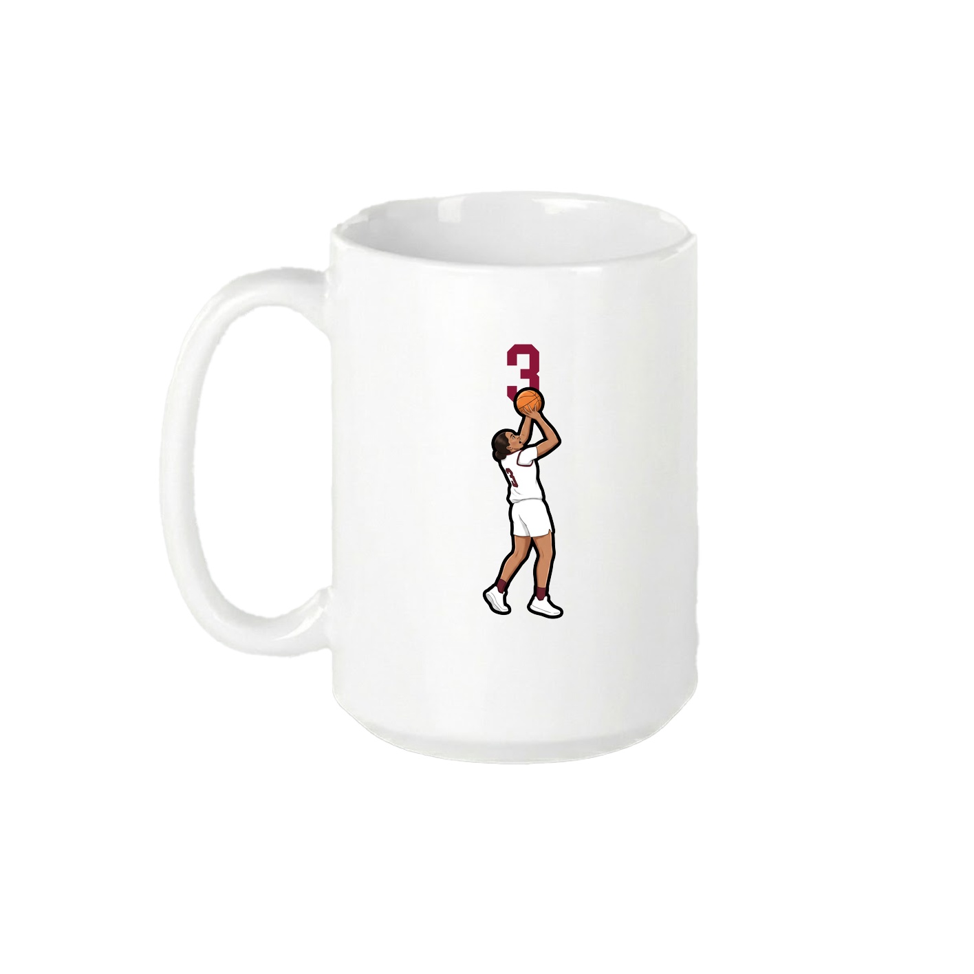 15oz Coffee Mug — Number Top in White