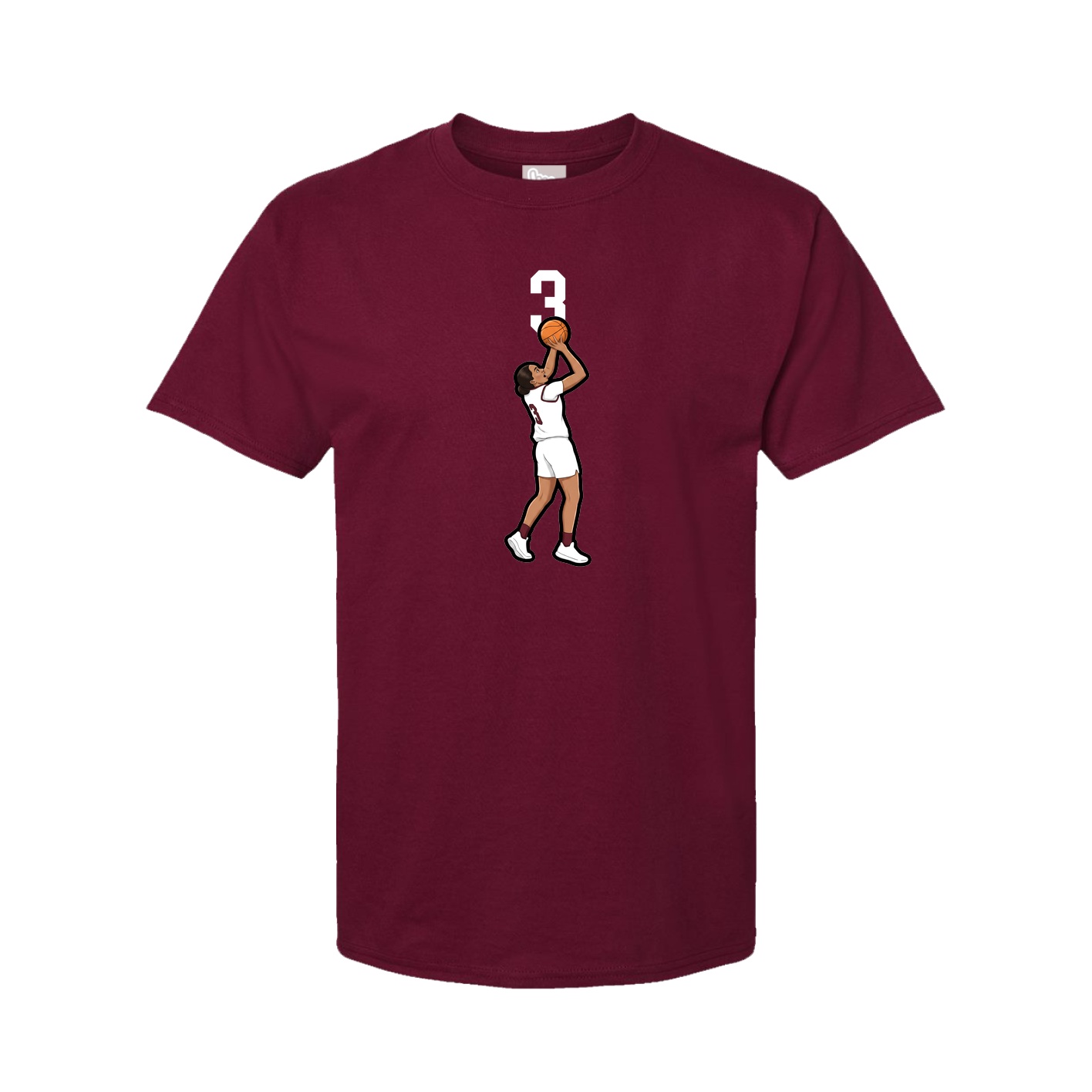Tee — Number Top in Cardinal