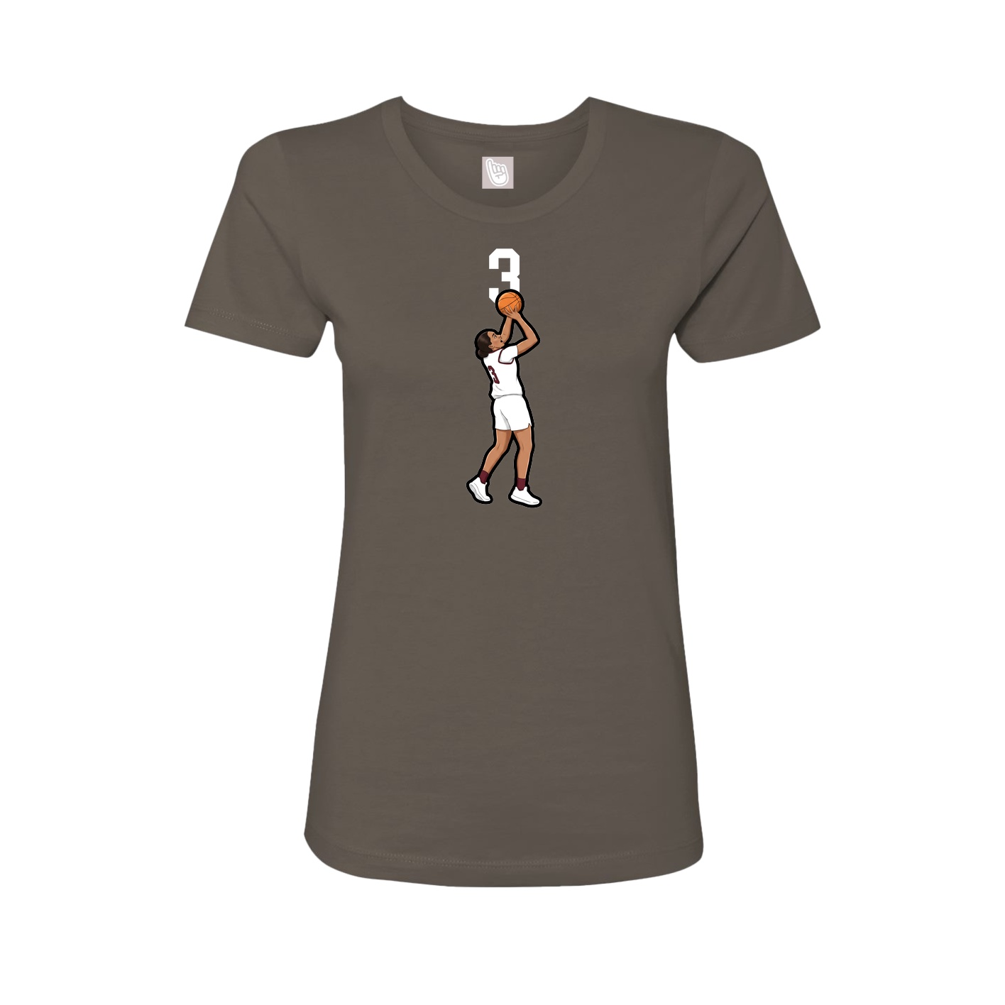 Womens Tee — Number Top in Grey