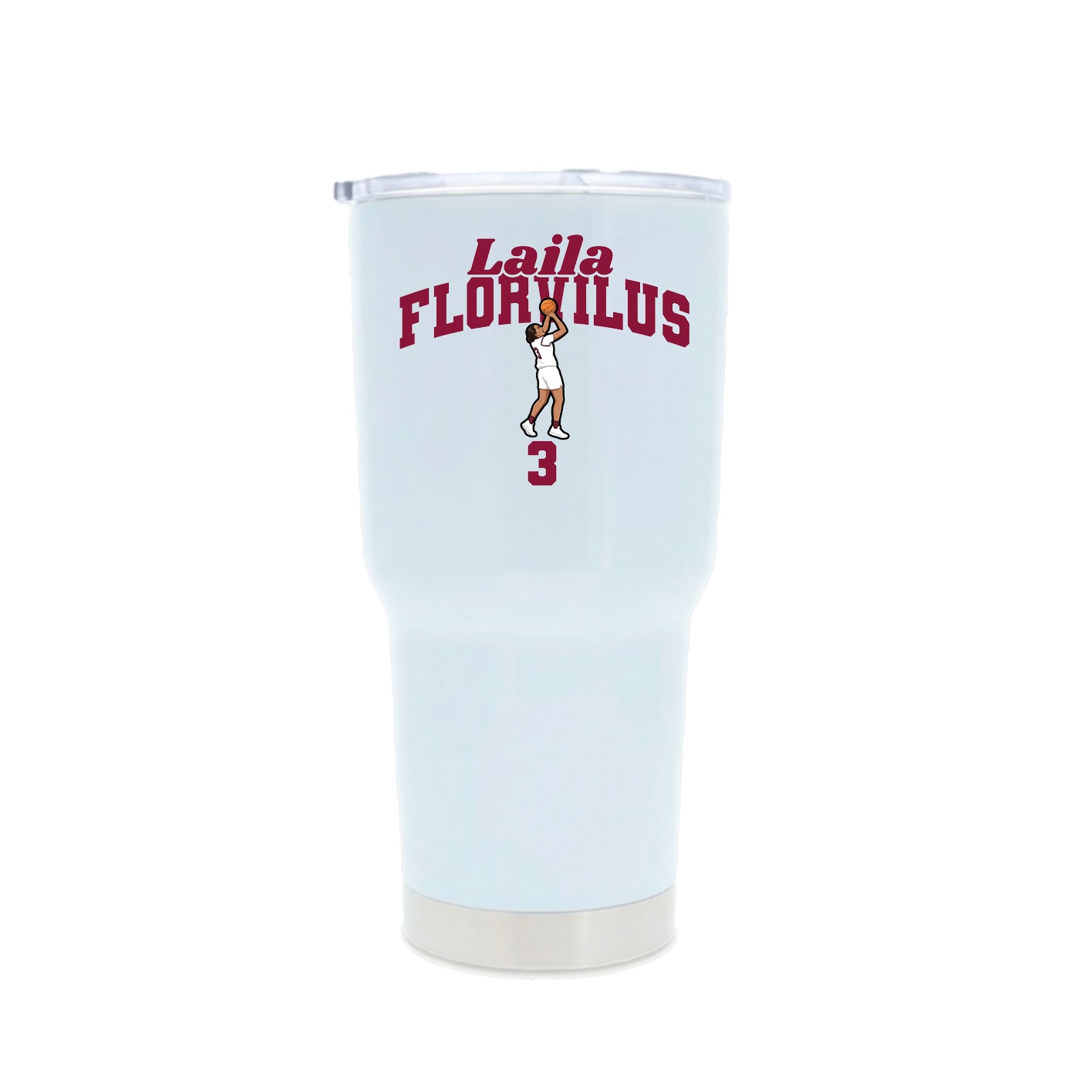 30oz Stainless Steel Tumbler — Signature Arch in White