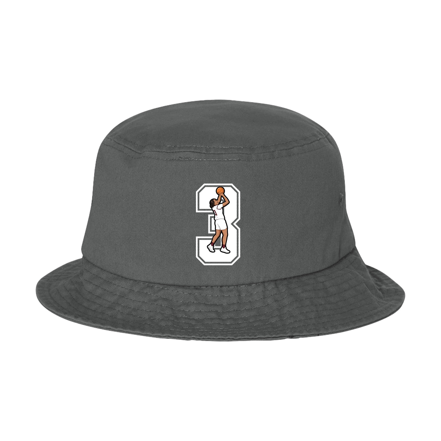 Bucket Cap — Number in Grey