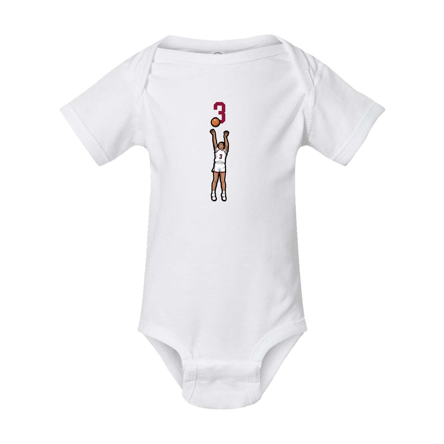 Baby Onesie — Number Top in White