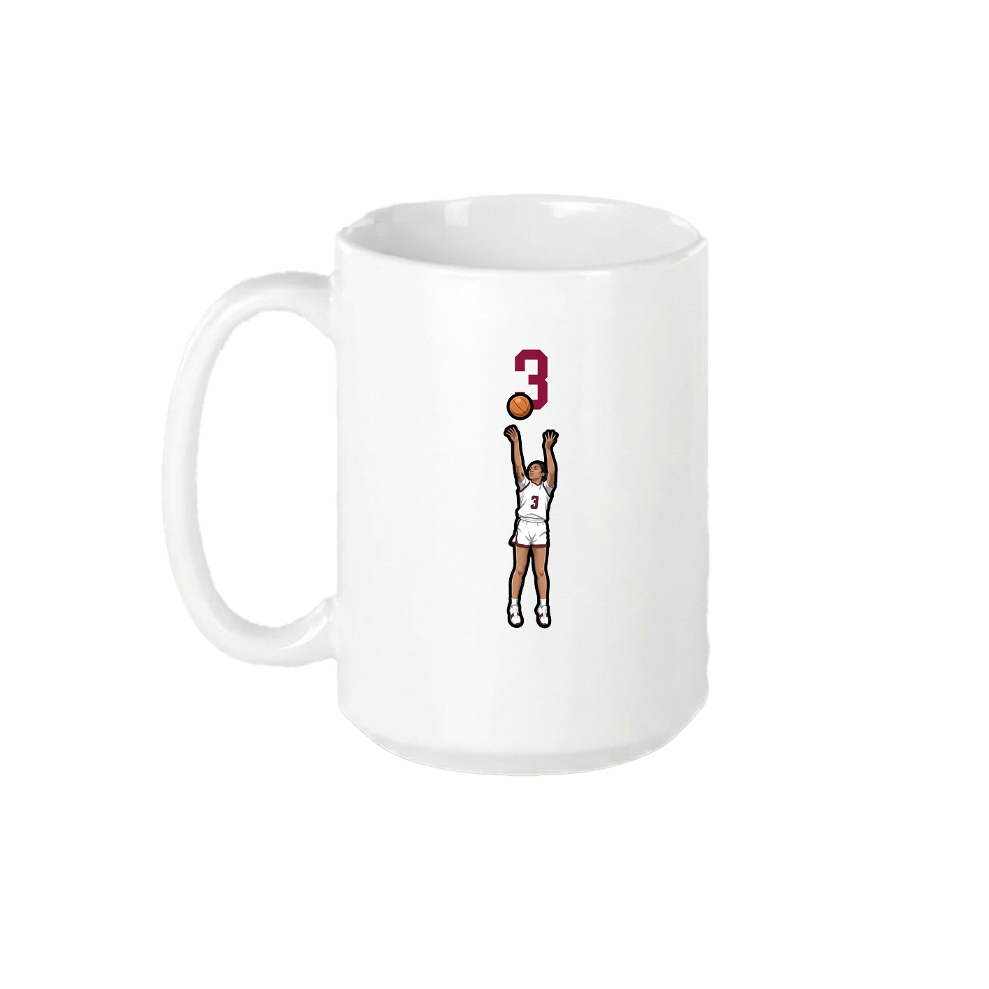 15oz Coffee Mug — Number Top in White