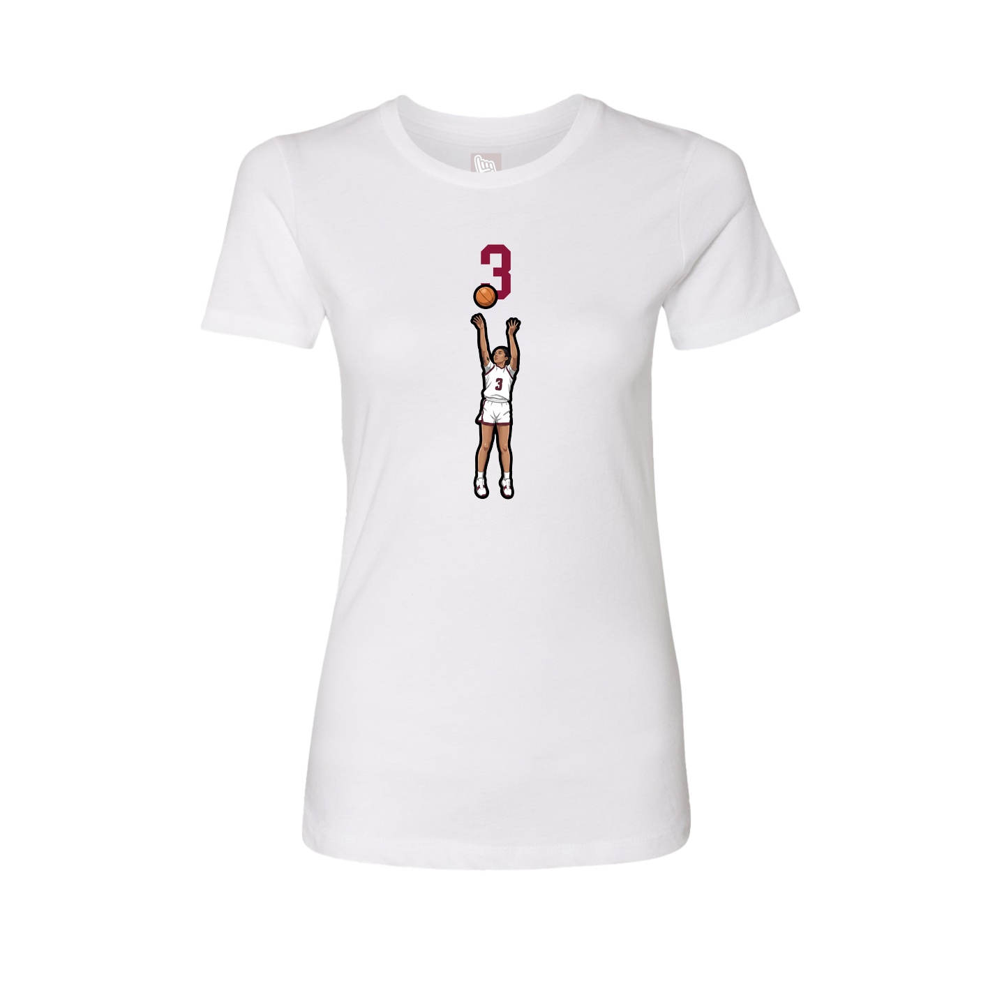 Womens Tee — Number Top in White