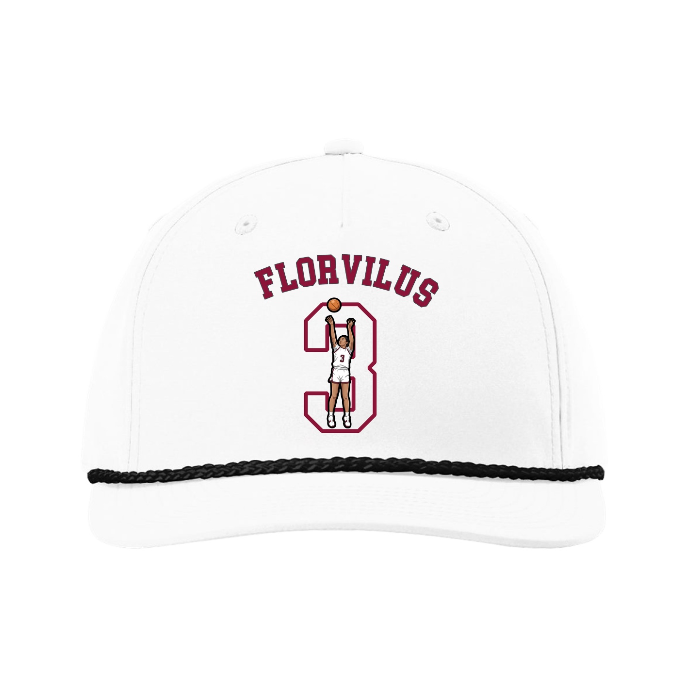 Five-Panel Classic Rope Cap — Shirsey Arch in White