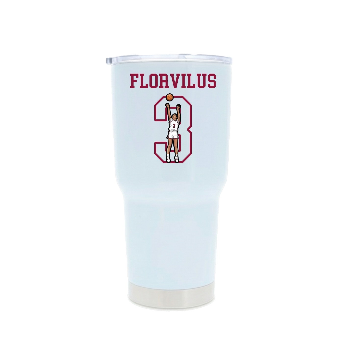 30oz Stainless Steel Tumbler — Shirsey in White