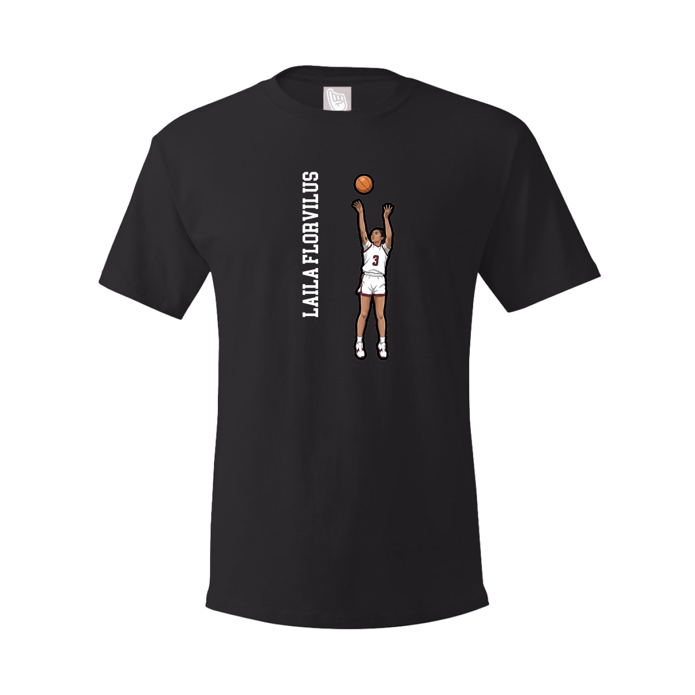 Youth Tee — Name Vertical in Black
