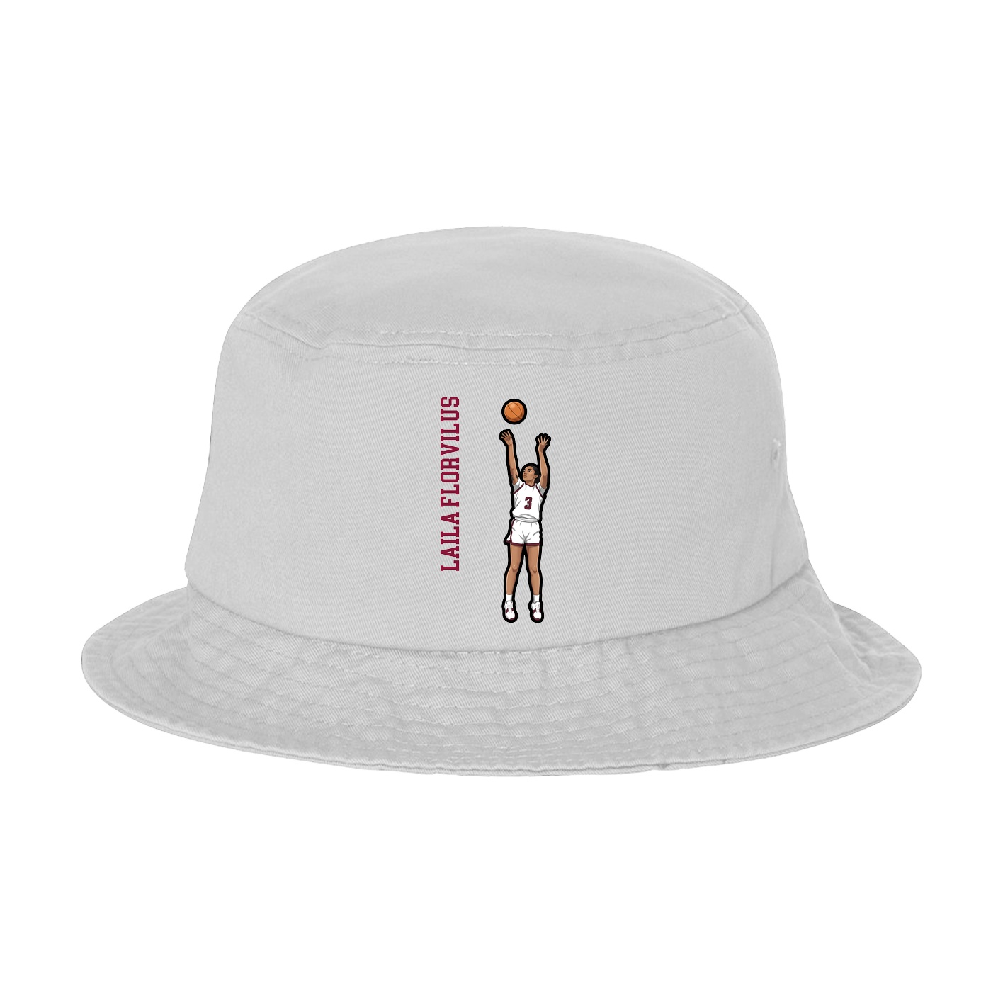 Bucket Cap — Name Vertical in White