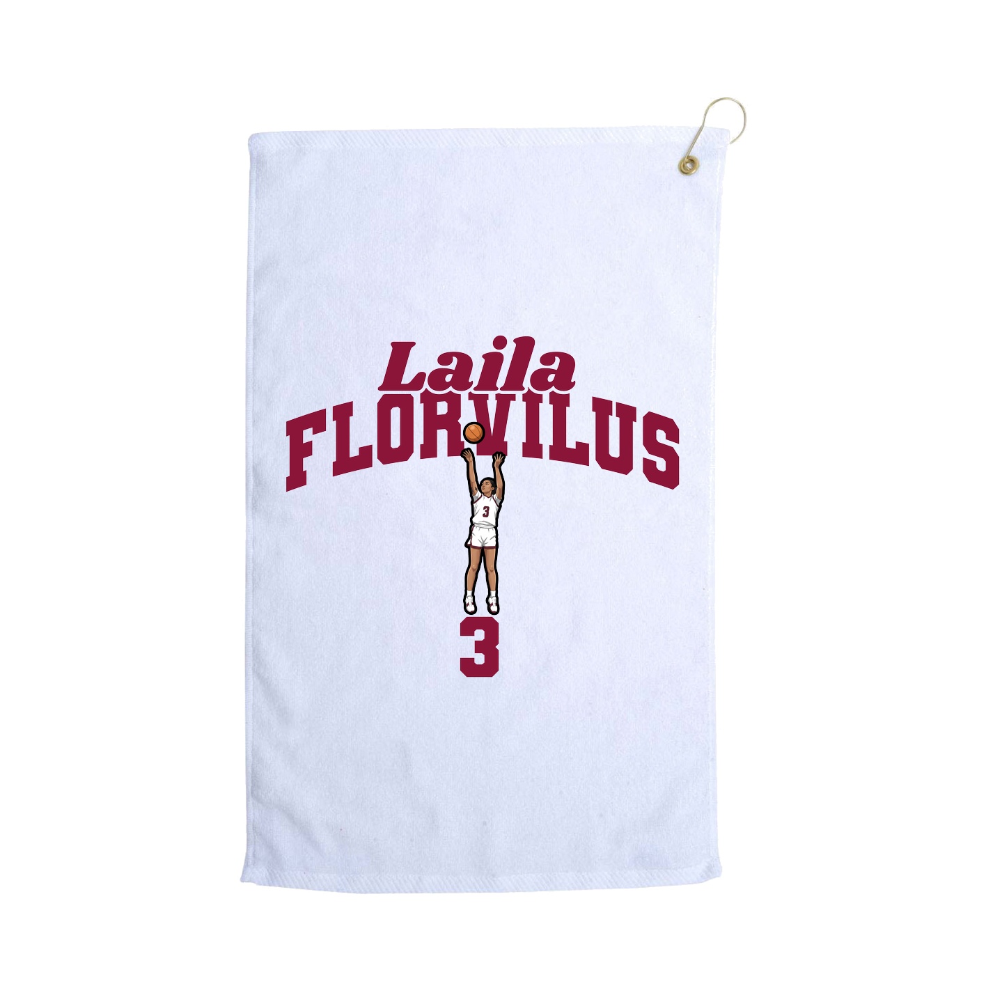 Golf Towel — Signature Arch in White