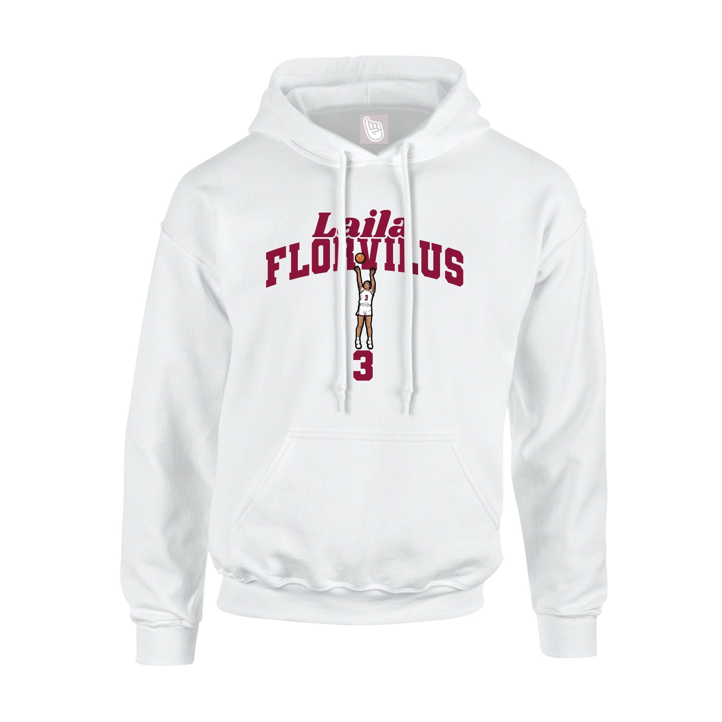 Youth Hoodie — Signature Arch in White