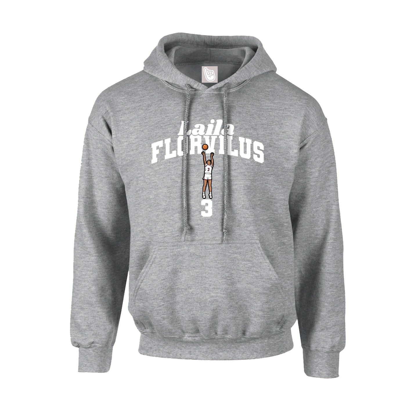 Youth Hoodie — Signature Arch in Grey