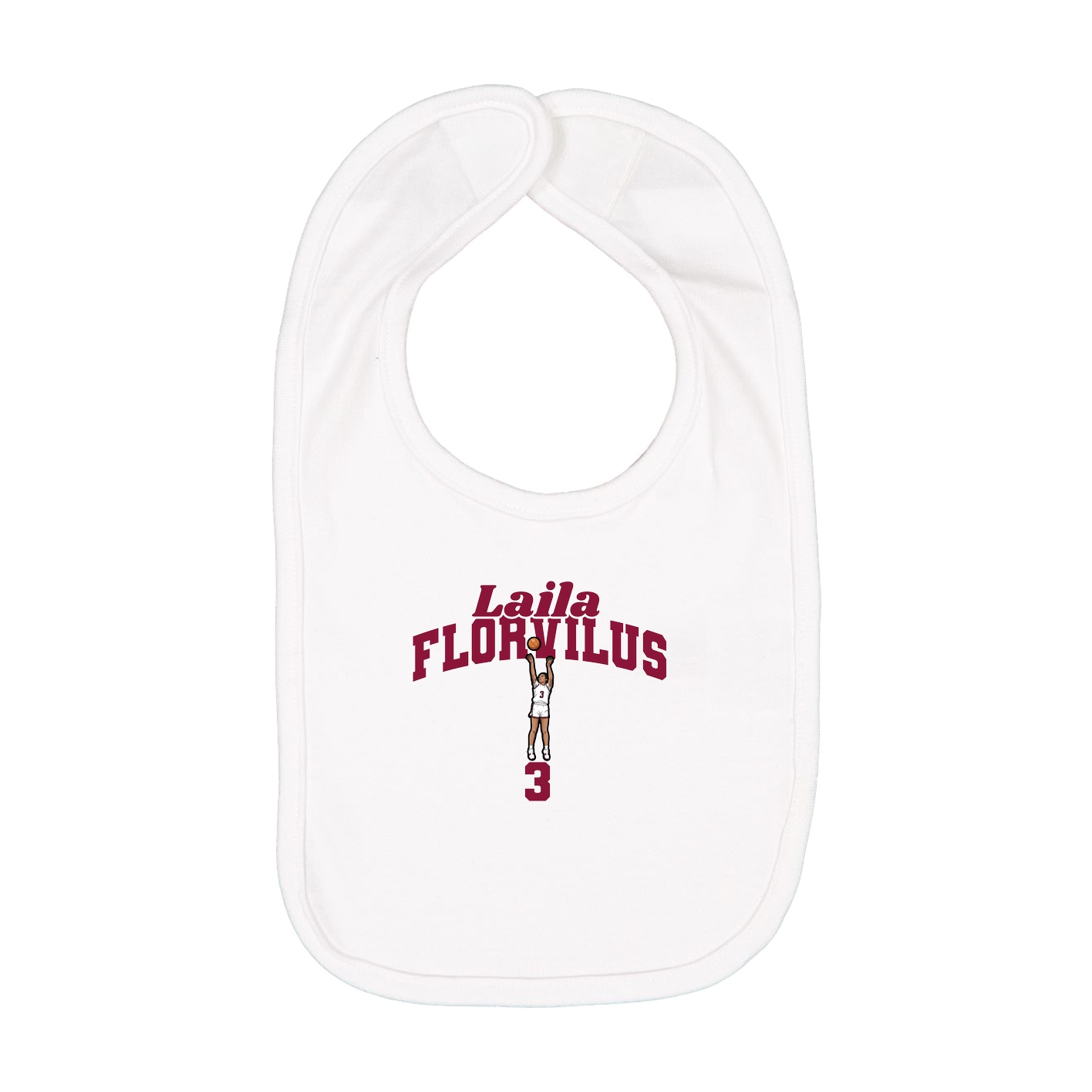 Infant Bib — Signature Arch in White