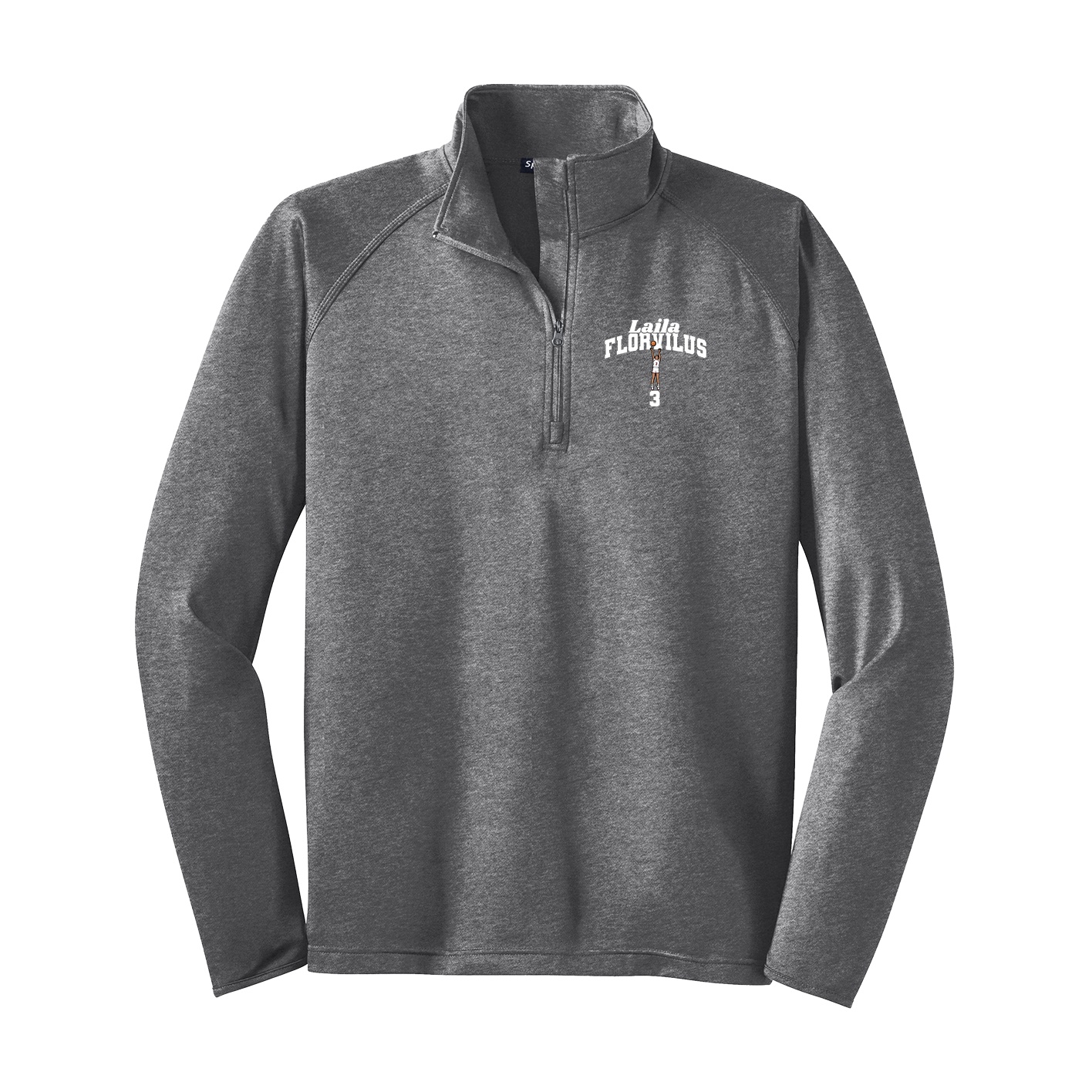 Q-Zip Pullover — Signature Arch in Grey