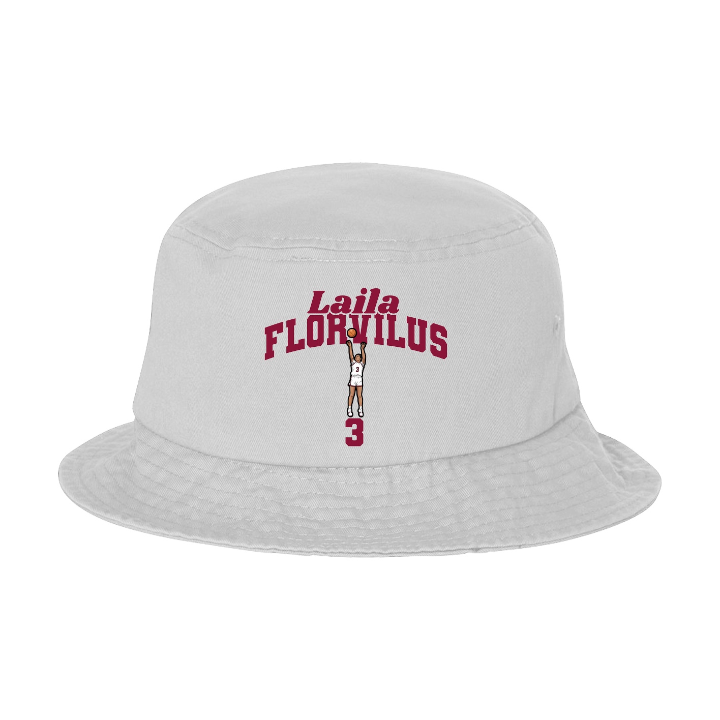 Bucket Cap — Signature Arch in White
