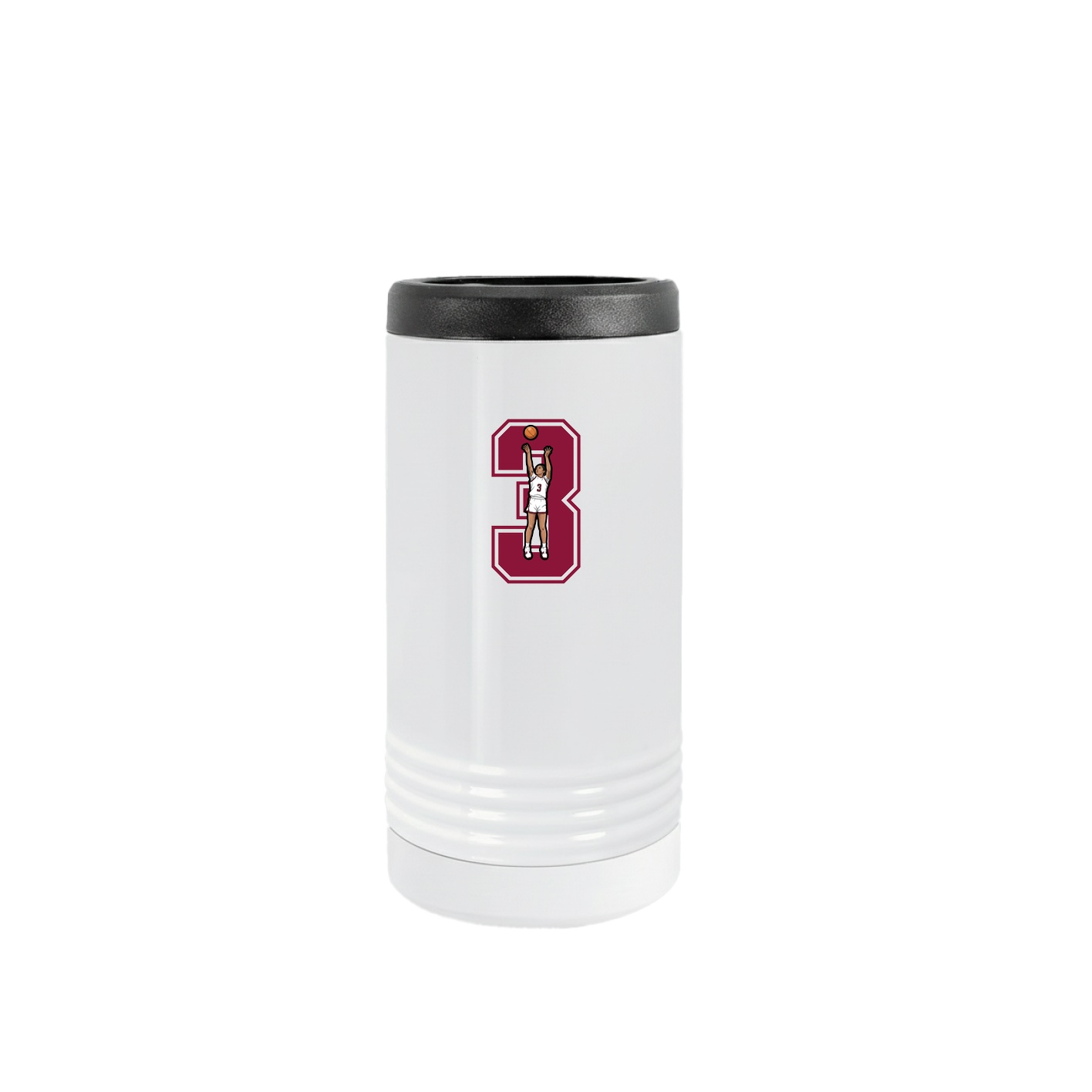 Slim Beverage Holder — Number in White