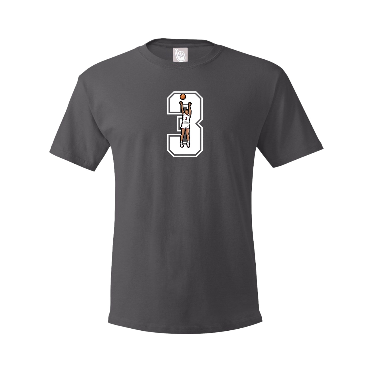 Youth Tee — Number in Grey