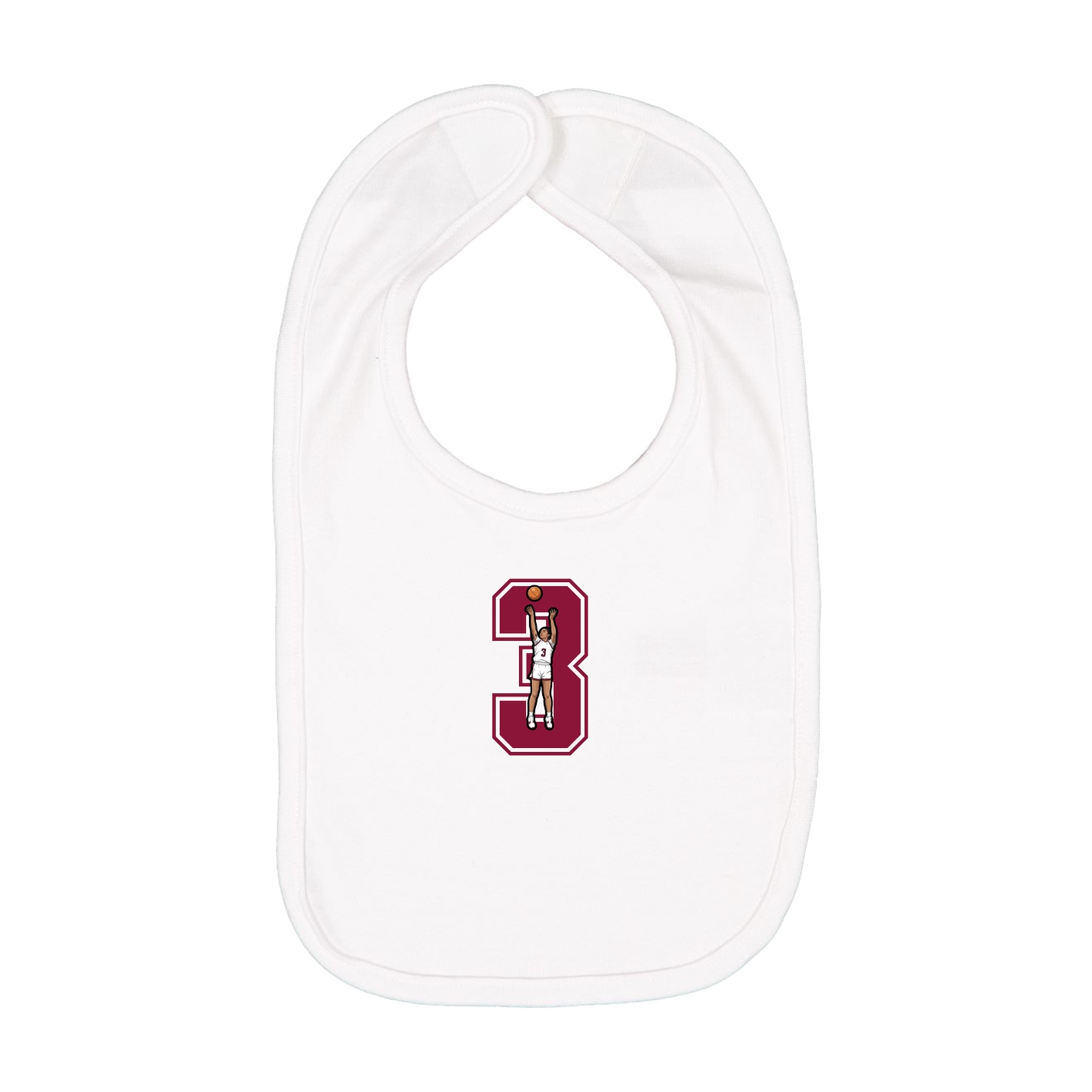 Infant Bib — Number in White