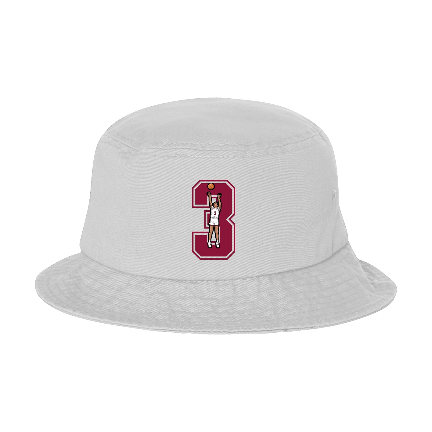 Bucket Cap — Number in White