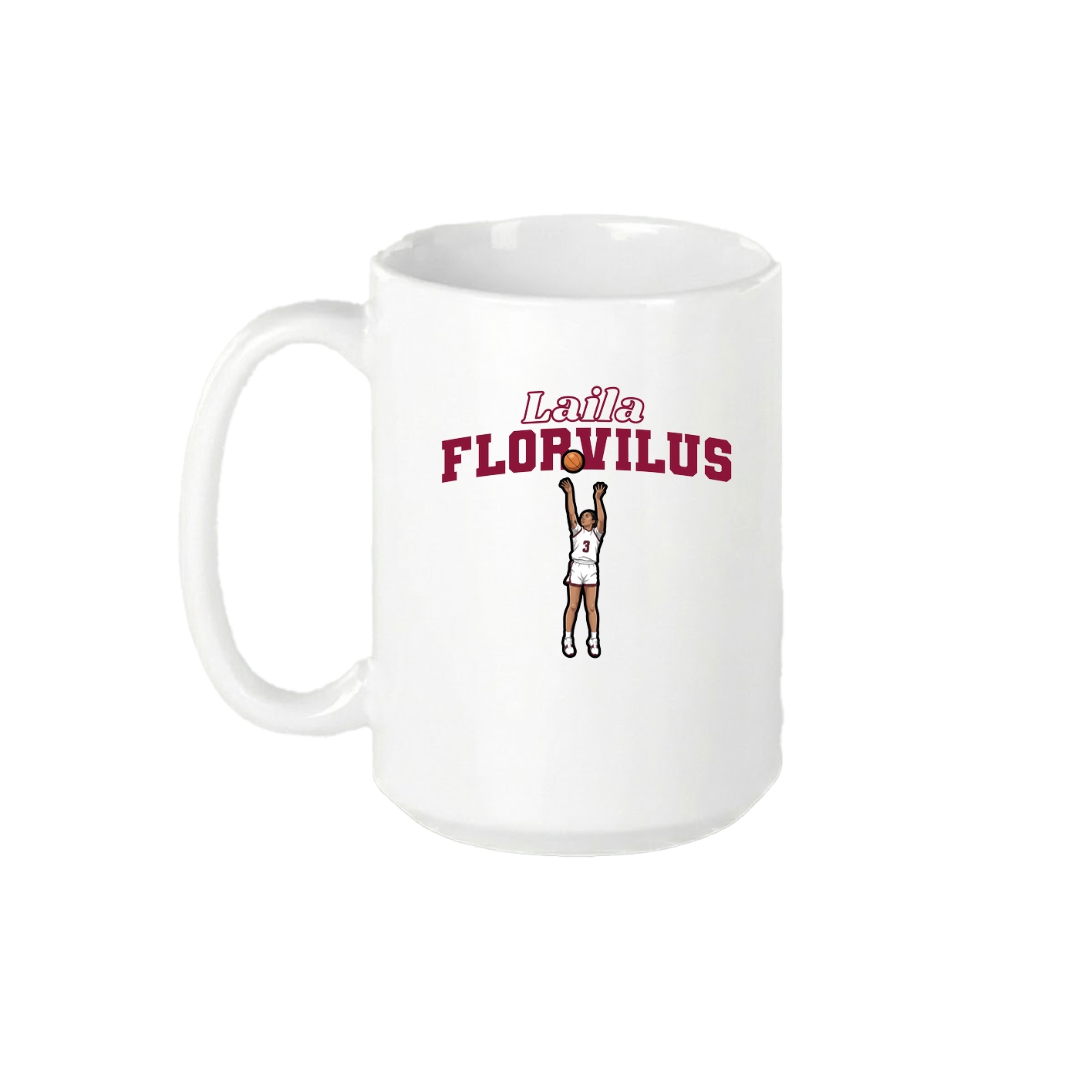 15oz Coffee Mug — Name Arch in White