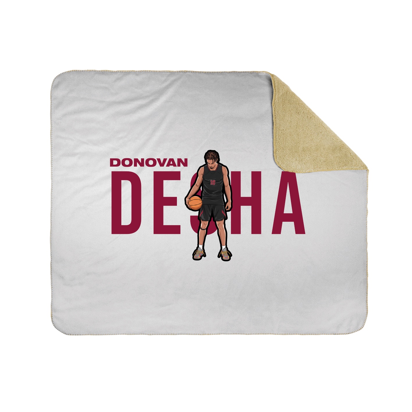 Throw Blanket — Player Name in White