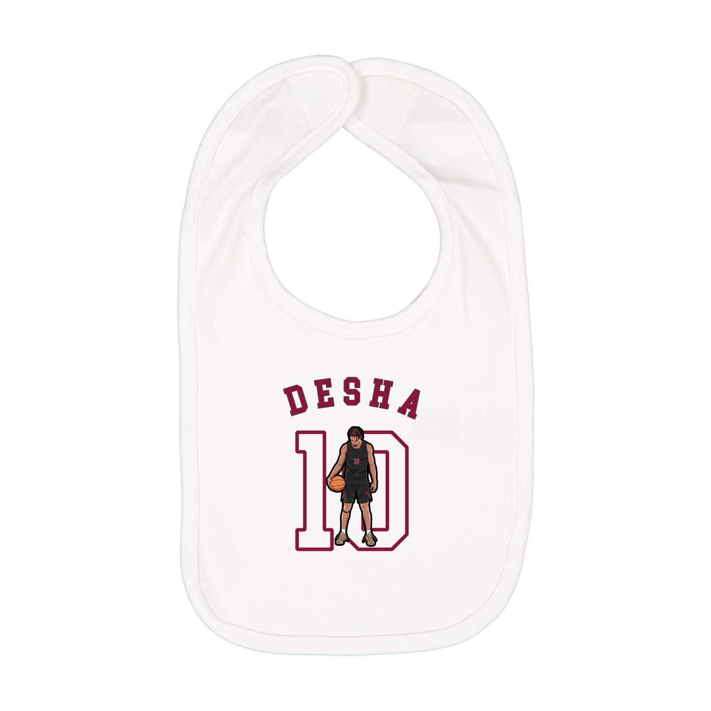 Infant Bib — Shirsey Arch in White
