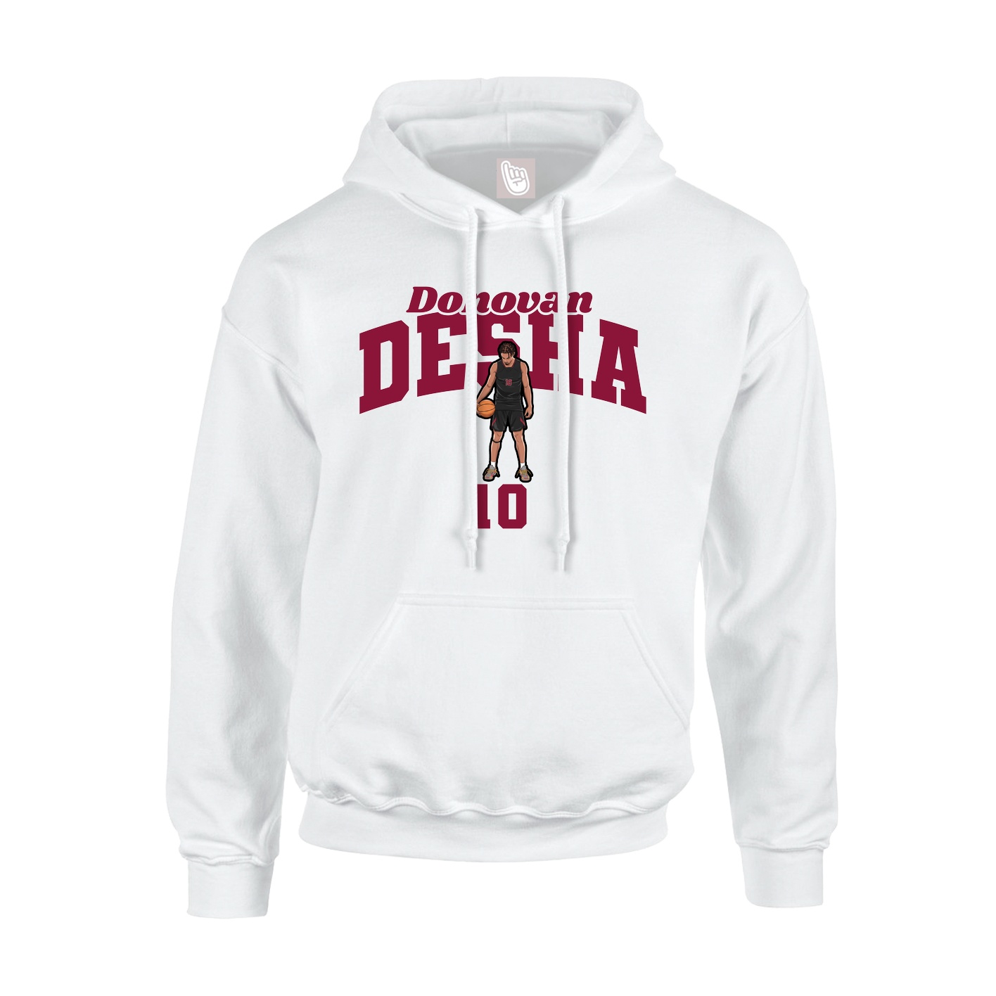 Hoodie — Signature Arch in White