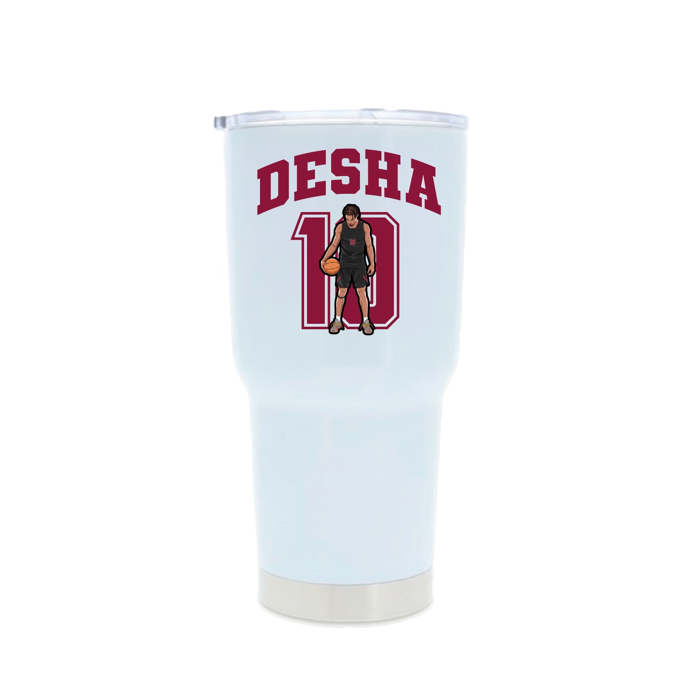 30oz Stainless Steel Tumbler — Number in White