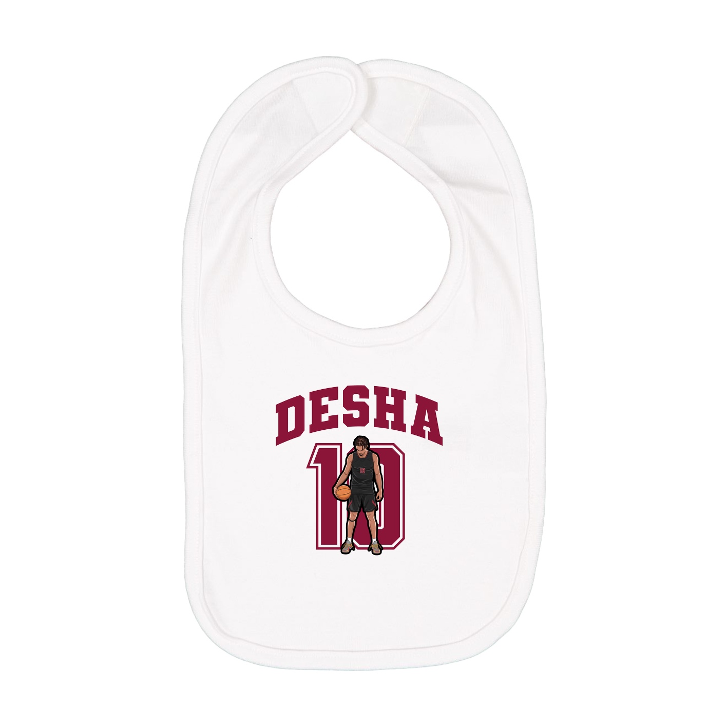 Infant Bib — Number in White