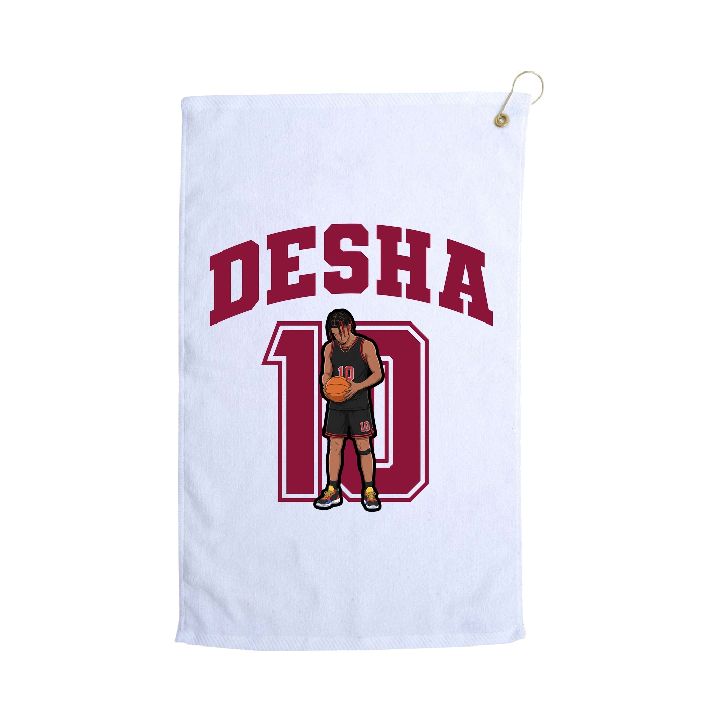 Golf Towel — Number in White