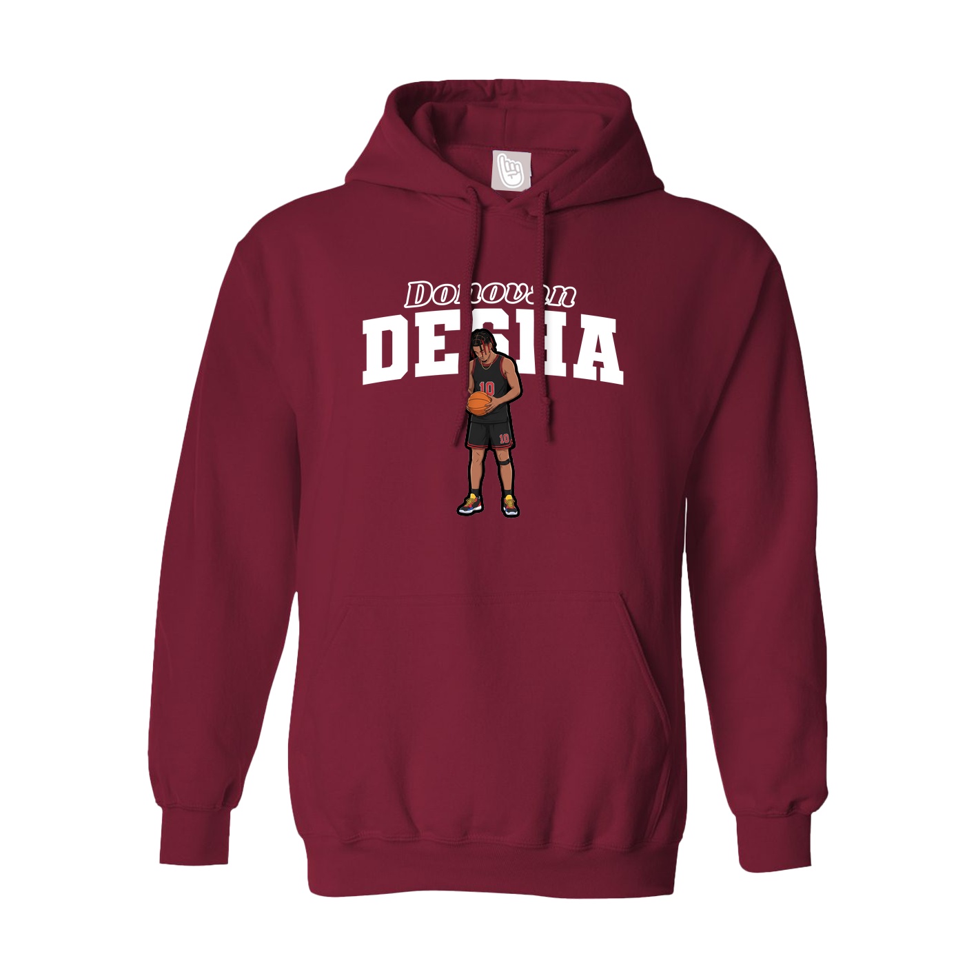 Hoodie — Name Arch in Cardinal