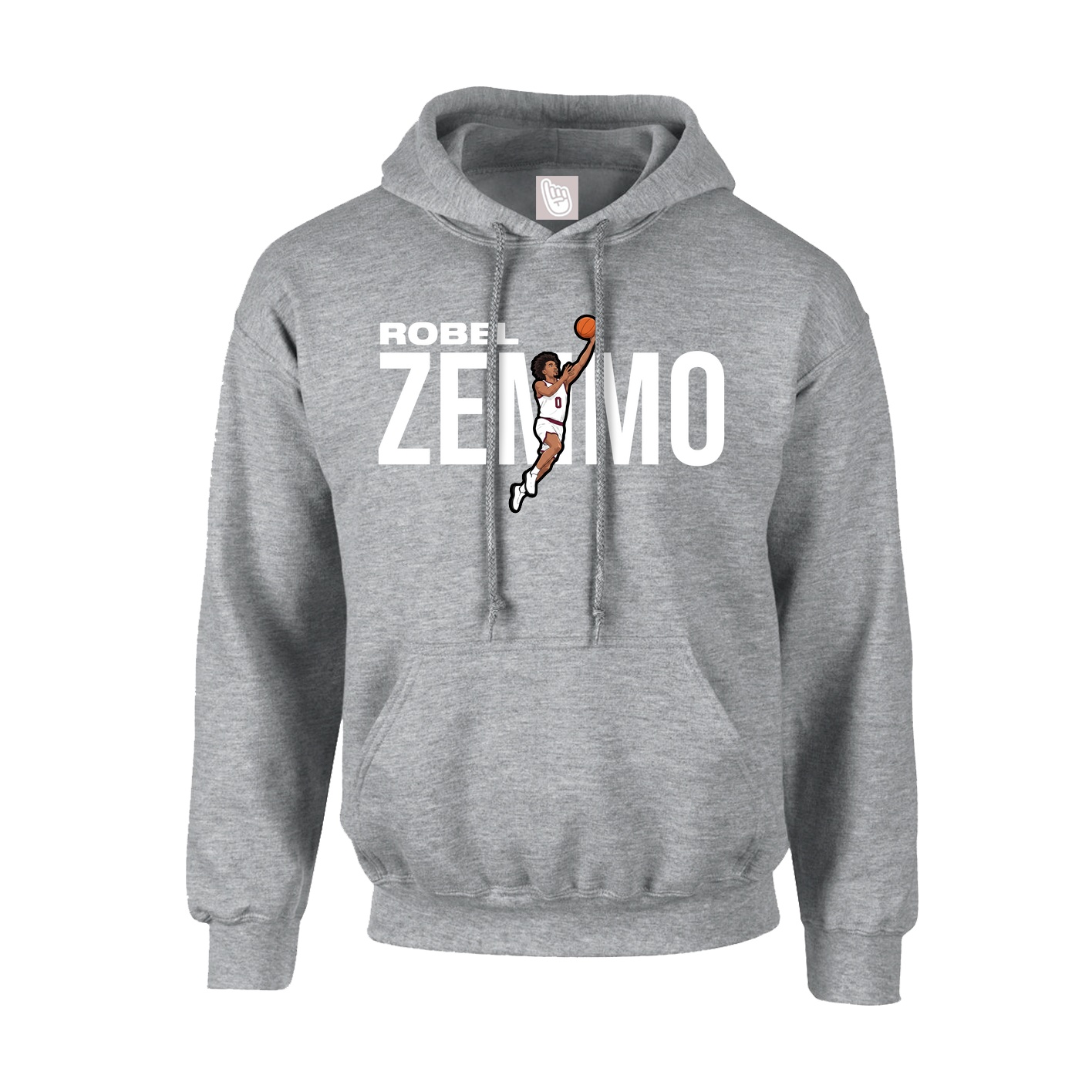 Youth Hoodie — Player Name in Grey