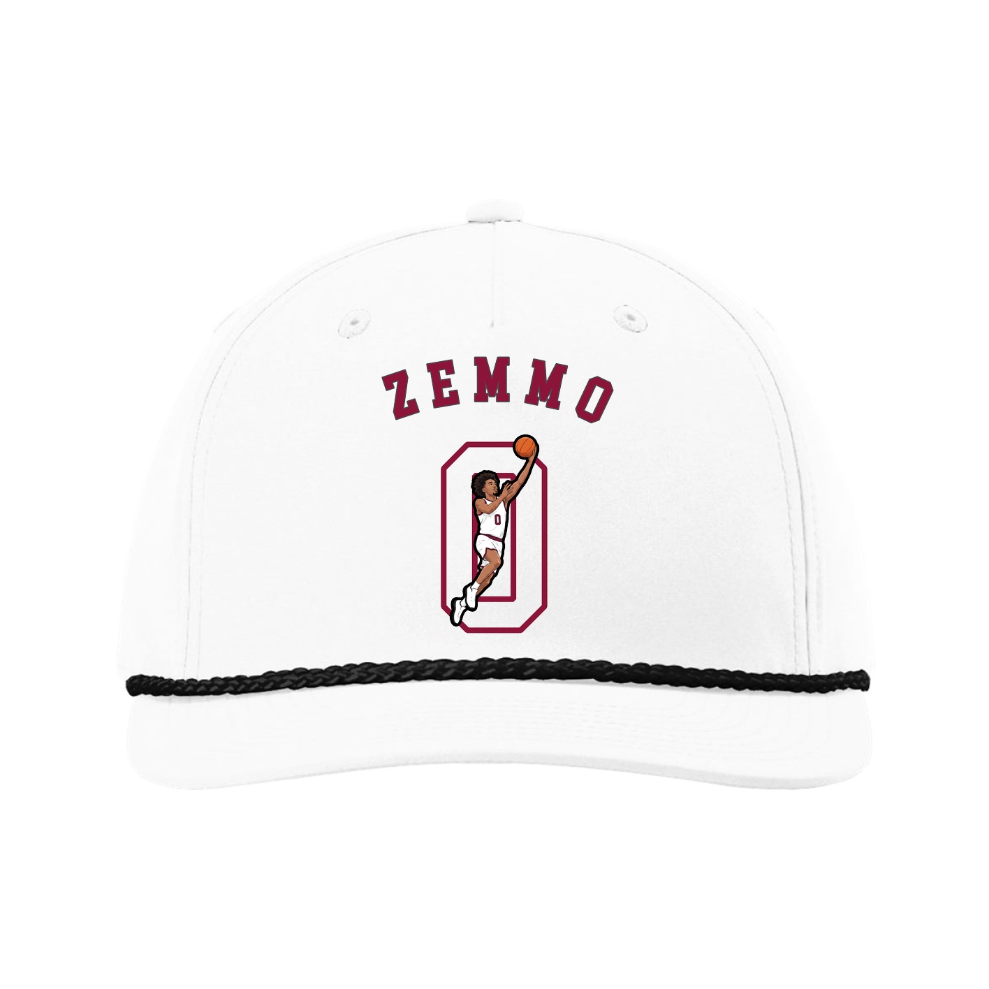 Five-Panel Classic Rope Cap — Shirsey Arch in White