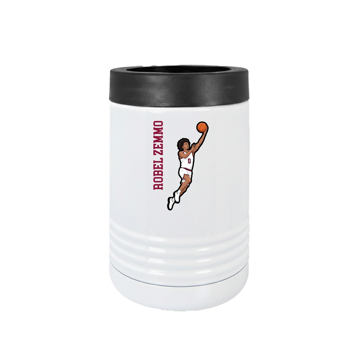 Beverage Holder — Name Vertical in White