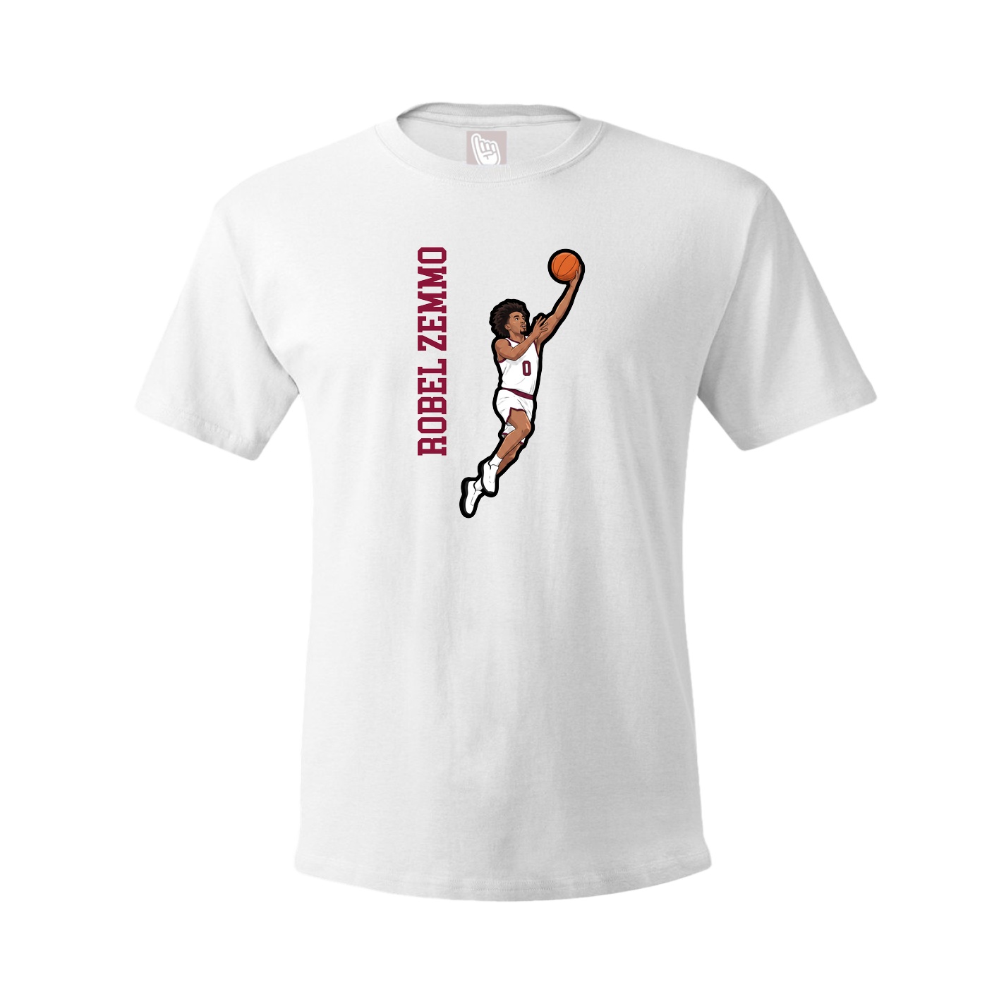 Tee — Name Vertical in White