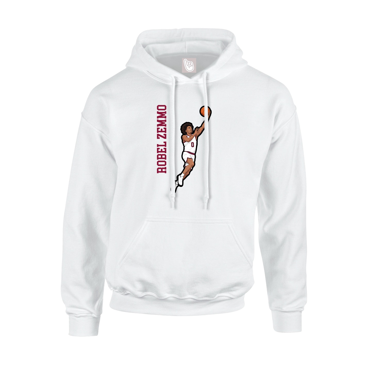 Youth Hoodie — Name Vertical in White
