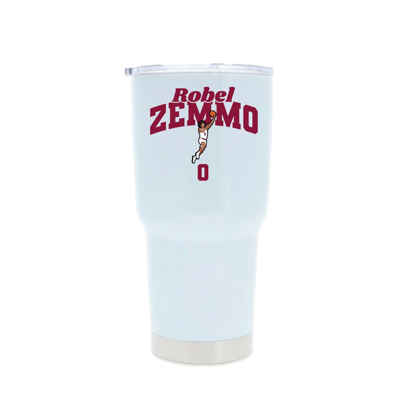 30oz Stainless Steel Tumbler — Signature Arch in White